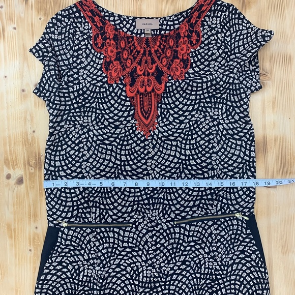 Anthropologie Kachel Silk Lace Print Shift Mini Dress Sz 2P - Picture 13 of 14